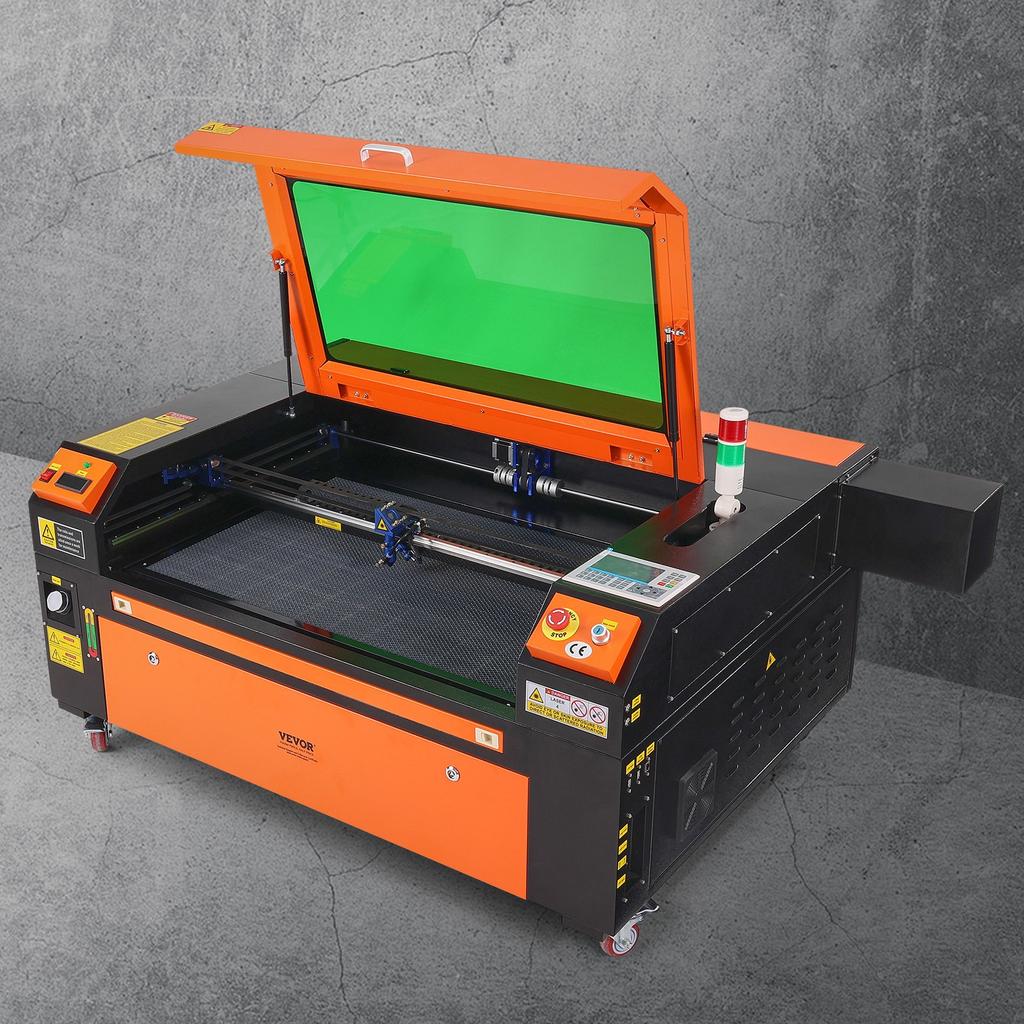 VEVOR 100W CO2 laserový gravír, 61 x 89 cm(24 x 35 palců), 500 mm/s(19.7 IPS) Laserový řezací stroj s obousměrným přívodem vzduchu, kompatibilní s LightBurn