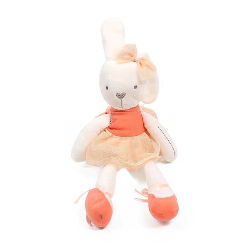1pc 42cm Cute Rabbit Wear Cloth With Dress Plush Toy Stuffed Soft Animal Dolls Ballet Rabbit For Baby Kids Birthday Gift