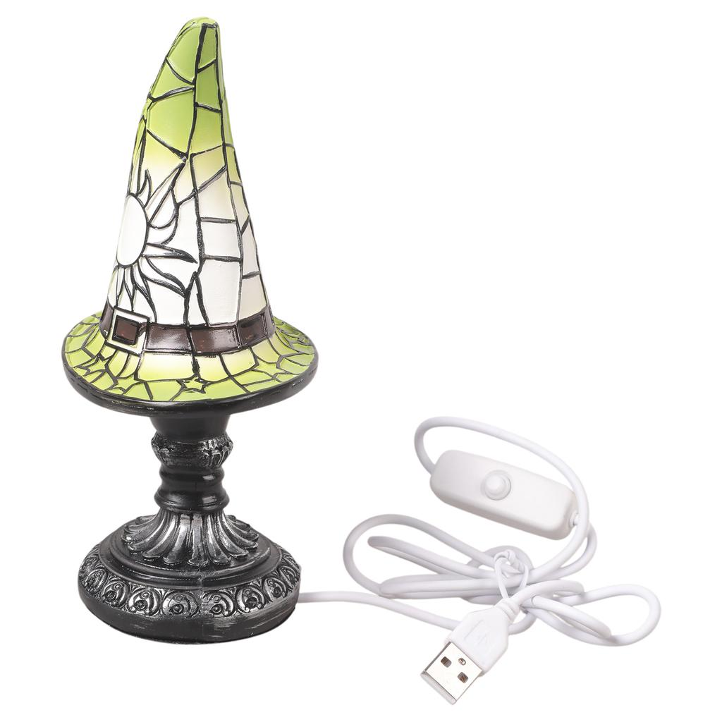 Creative Witch Hat USB Powered Table Lamp Handcrafted Halloween Decors Creative Wizard Hat Nightlight For Gift Giving