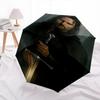 1pc Sword Knight Automatic Folding Umbrella - Compact 8-Rib Design, Durable Plastic & Iron1172L