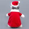 Adorable Red Christmas Santa Claus Pet Costume Outfit For Dogs And Cats With Hat And Cape