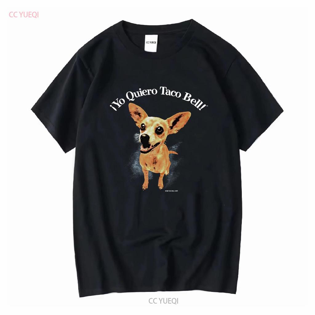 Rara Camiseta Vintage 1998 Yo Quiero Taco Bell Restaurante Cachorro Chihuahua Nice XL manga longa ou curta vintage Lavada Confortável