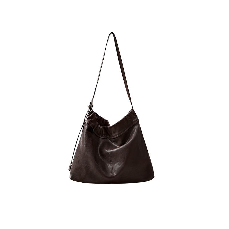 Vegetable tanned sheepskin Yunshu stray bag large capacity garbage bag commuter bag casual shoulder messenger bag women