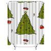 Tuniu Cute Christmas Bathroom Shower Curtain Holiday Festive Fun Holiday Decor Holiday Gift Santa Claus Reindeer Snowman Pattern