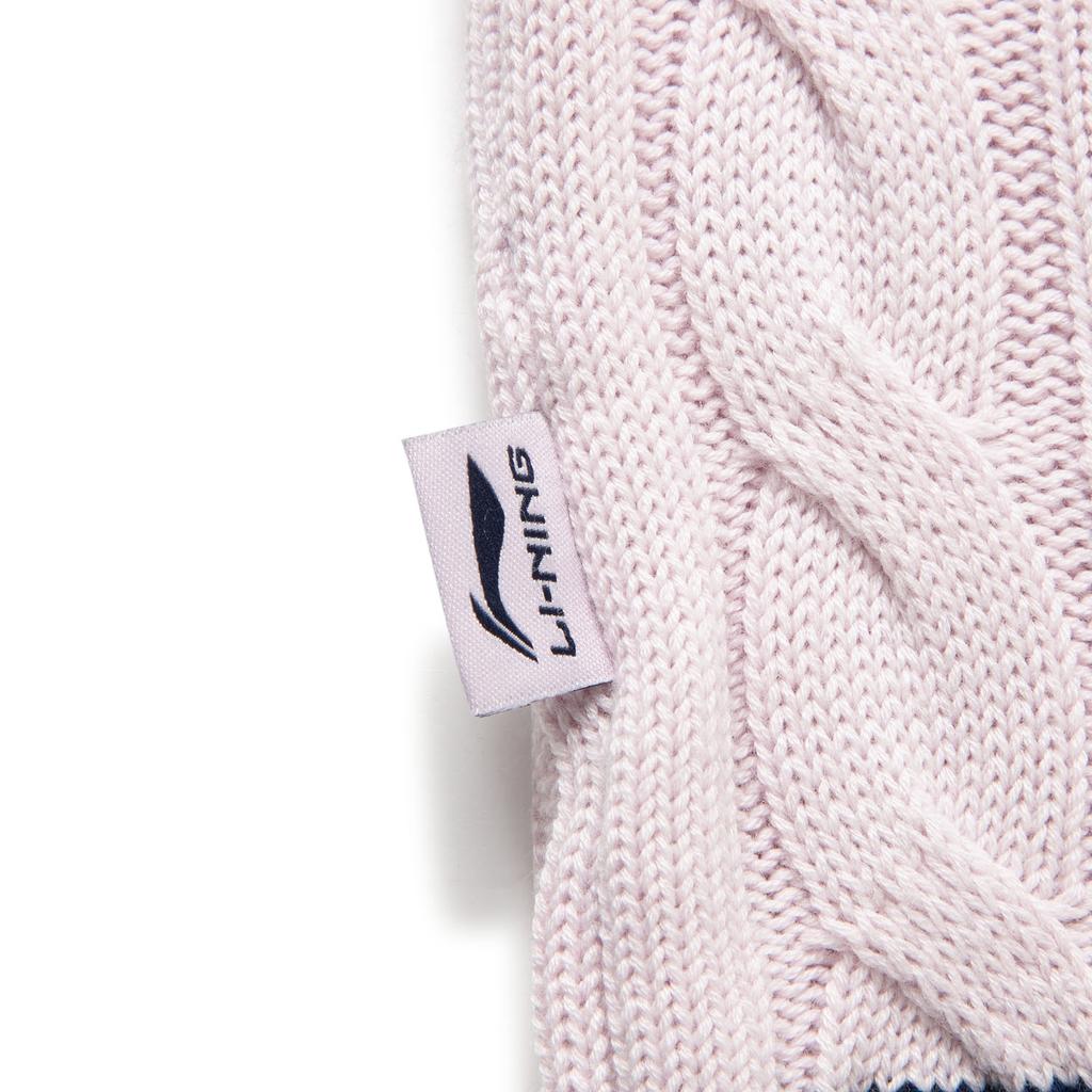 Li Ning Maglia a Maniche Lunghe a Righe con Scollo a V Morbida Confortevole Traspirante Top da Donna AMBV406-1