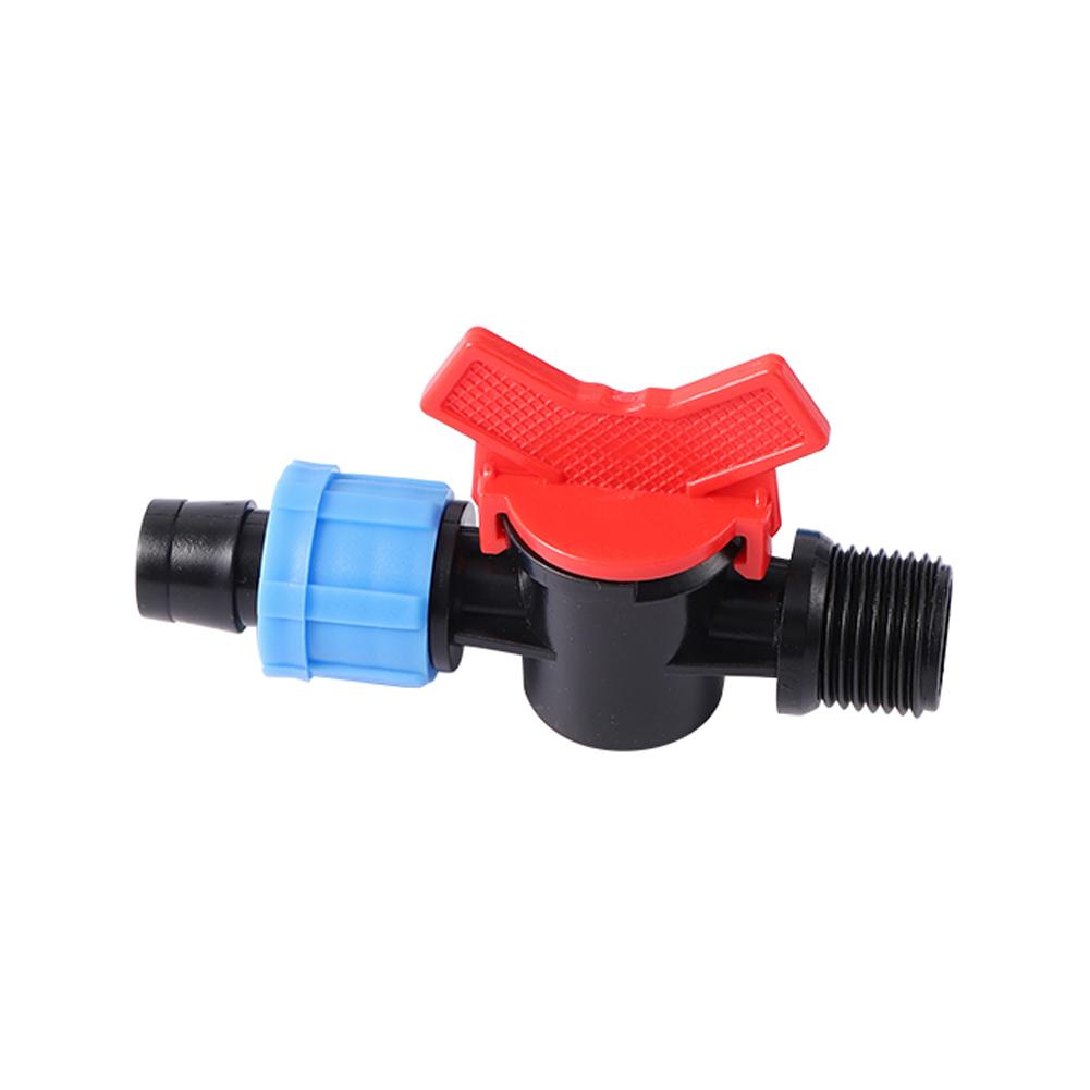 1/2" Male Thread To 16mm Locked Water Valve 16mm Drip Tape Connector Irrigation Hose Nut Connector Quality Pipe Water Switch
