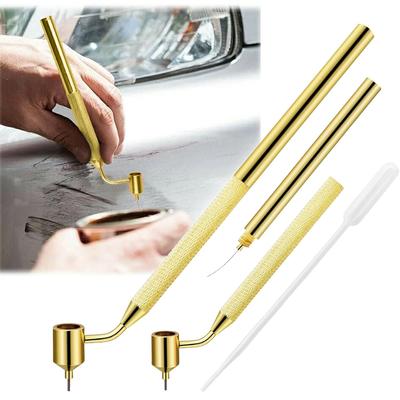 LWMINGALG Feiner Linienstift Ausbesserung 0,5 mm Extrafeiner Auftragstift Autoapplikator Messinggold