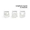 Niche Design Pearl Hollow Heart Rings Set Ins Metal Sliver Color Tapping Pleated Irregular Heart Ring Fashion Jewelry