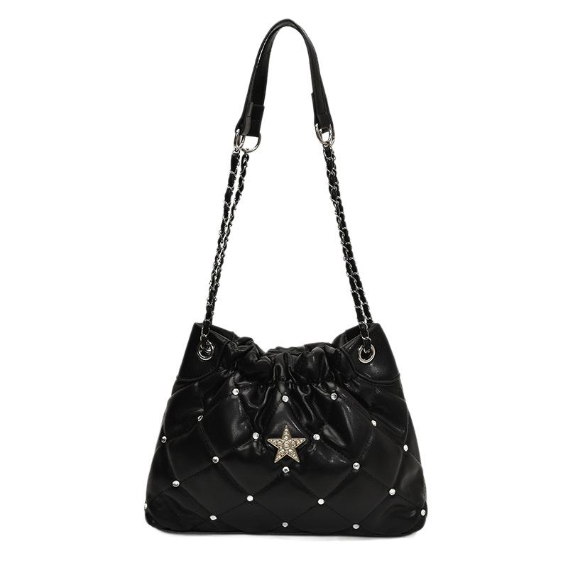 Rhombus Chain Bag Women's New Trendy Autumn Fashion Armpit Bag Versatile Messenger Bag Bag