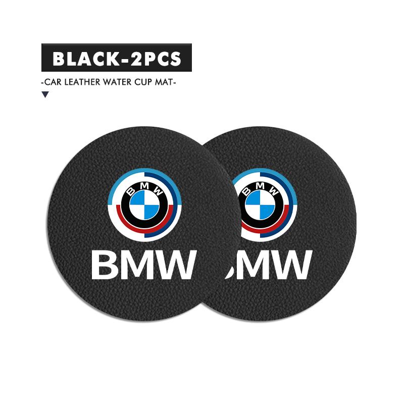 

2Pcs Car Coaster Mat Water Cup Holder Anti-Slip Accessories For BMW G01 G02 F15 F16 G05 G06 G07 F07 G30 G32 F40 F44 F34