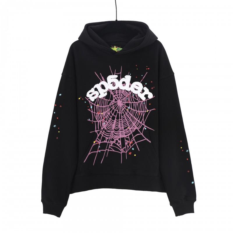 Mens Spiderweb Print Hooded Sweatshirt Casual Jogger Pants Set - Loose Fit Cotton Blend Streetwear Teens