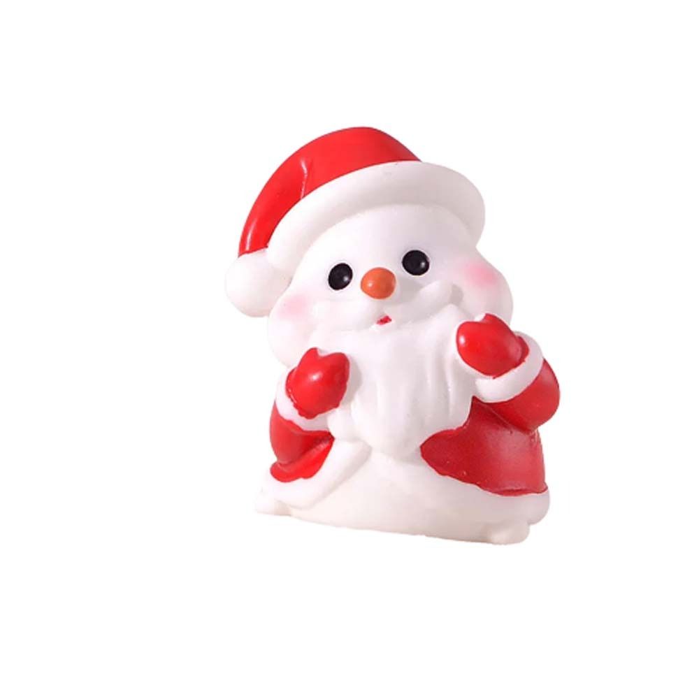 Miniature Snowman Santa Claus Figurine Micro Landscape Christmas Decorations  Birthday Gift