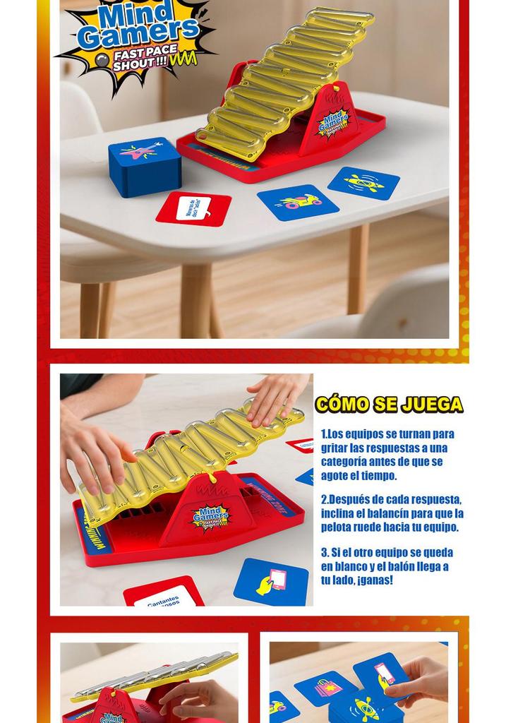 Tilt 'n' Shout Potato Shake Seesaw: Multiplayer Battle Toy & Q&A Game