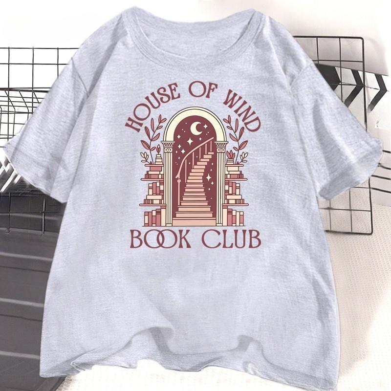 ACOTAR House of Wind Book Club TShirt WOMEN Night Court Velaris Sarah J Maas Throne of Glass Tshirt Casual Short Sleeve SJM Top