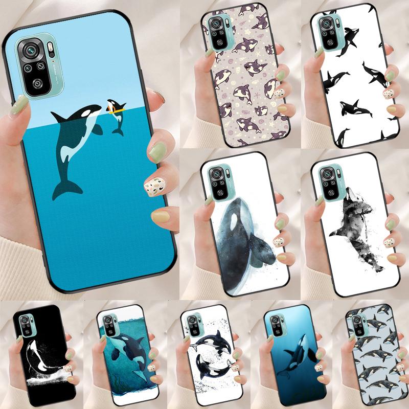 Orcas Whale Cover For Xiaomi Redmi Note 13 14 Pro 12 11 9 10 9S 10S 11S 12S Redmi 14C 10C 12C 13C Case