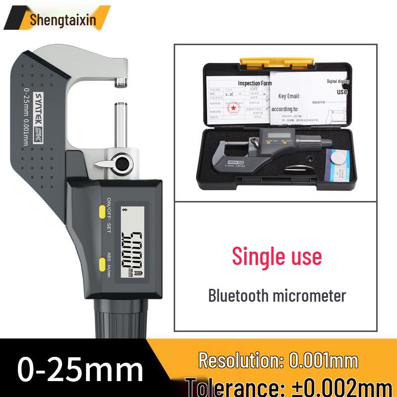 Shengtai Xin Bluetooth Waterproof High-Precision Industrial Screw Micrometer & Electronic Caliper
