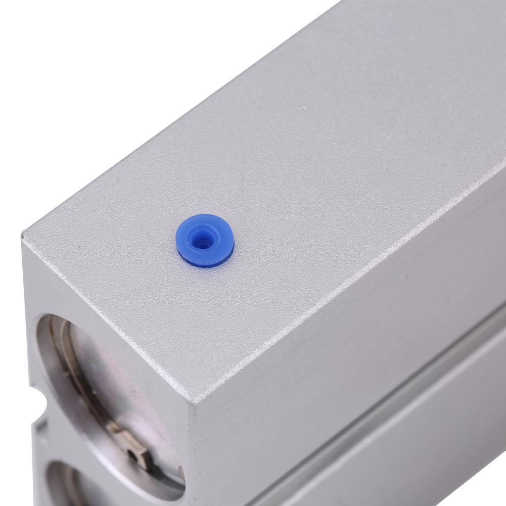 1pc 20mm Bore 100mm Stroke Double Rod Double Acting Aluminum Alloy Pneumatic Air Cylinder