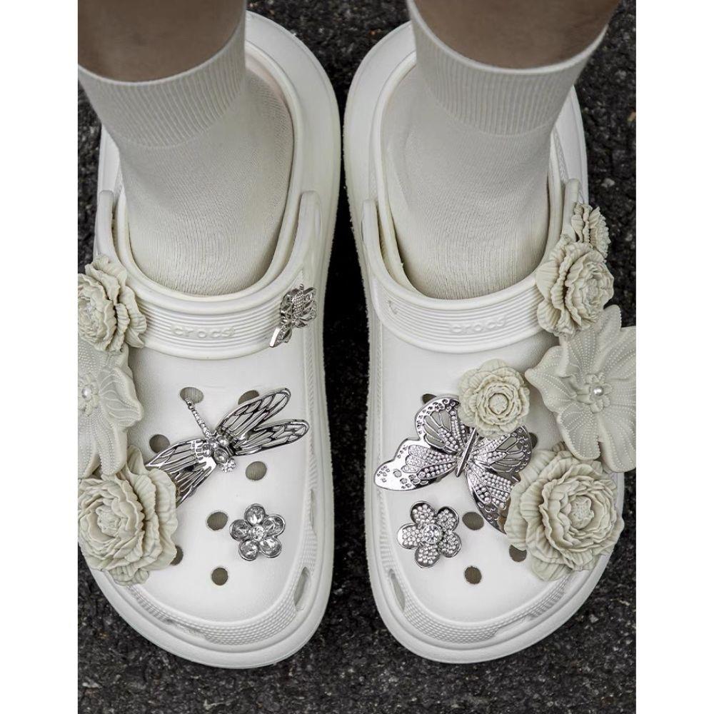 Shoes Accessories Shoe Charms For Clogs DIY Fashion Flowers Series Shoes Accessories Shoe Clips Hole Sandal Garden Shoe Buckle