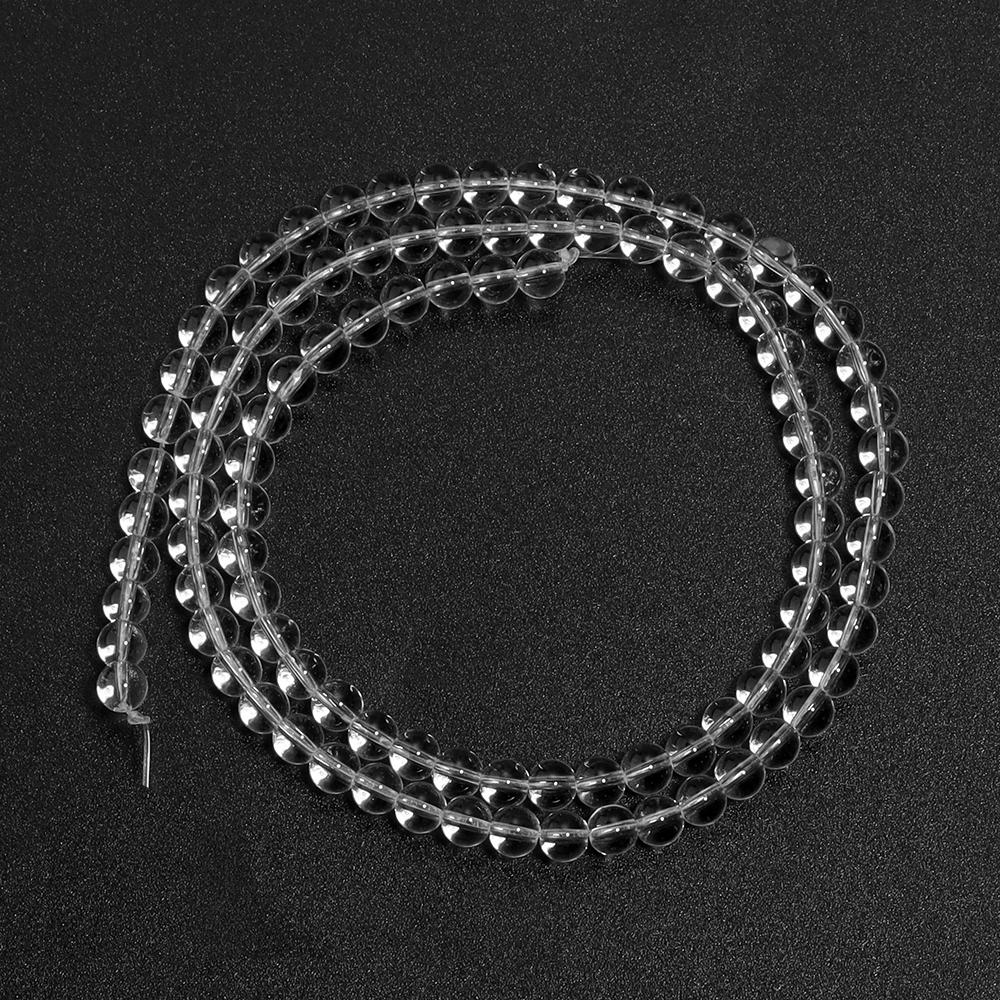 

4 6 8 10 12mm Clear Glass Beads Smooth Transparent Round Loose Spacer Beads For DIY Jewelry Making Bracelet Necklace Accessories