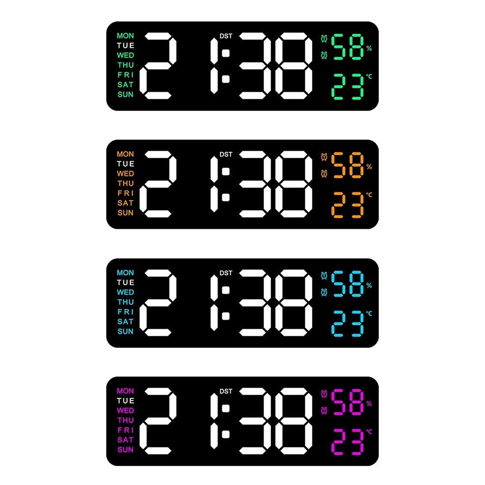 Multifunctional electronic clock that can be hung or stood as an alarm clock