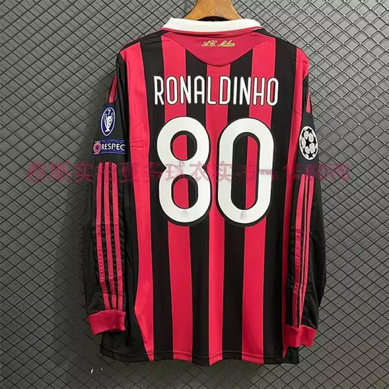 0607 AC Milán Milánský dres Kaka 95-20 Ronaldinho a retro fotbalový dres