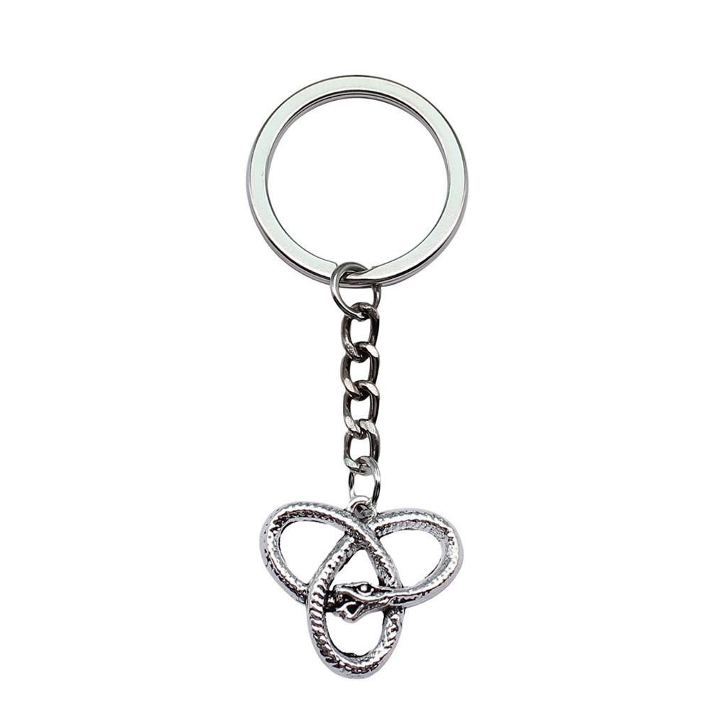 Medical Caduceus Charm Dragon Anime Keychain Hospital Souvenir 28mm Ring