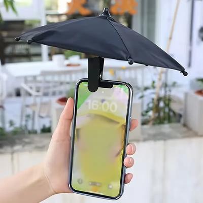 Handyhalter Sonnenschirm-Klammer Schirm Outdoor Handy Fixierschirm Regenschirm Sonnenschirm Handy Entspiegelter Kleiner Schirm