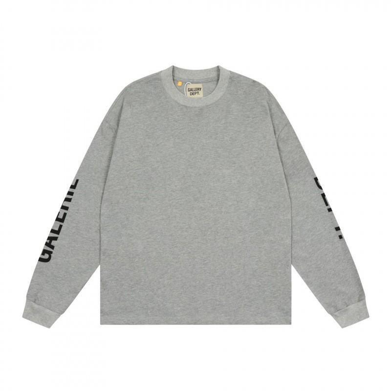 T-shirt da uomo oversize a maniche lunghe in cotone con stampa grafica, top casual streetwear