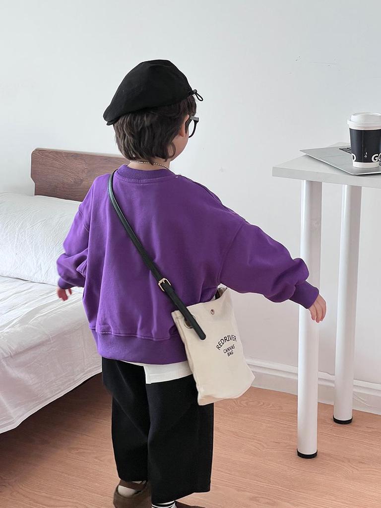 Boys' Trendy Korean Crew Neck Sweatshirt - Autumn & Spring Fashion