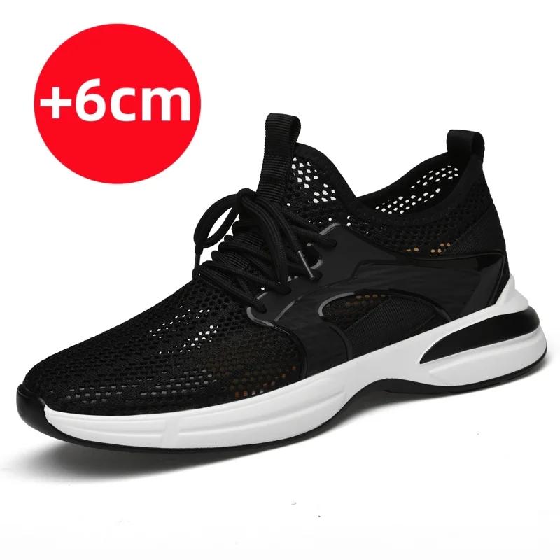 

Fashion Fashionable Breathable Hollow Men s Mesh Casual Sneakers Height Increasing Hiking Shoes Anti Slip Lace Up Men s Running Shoes 37