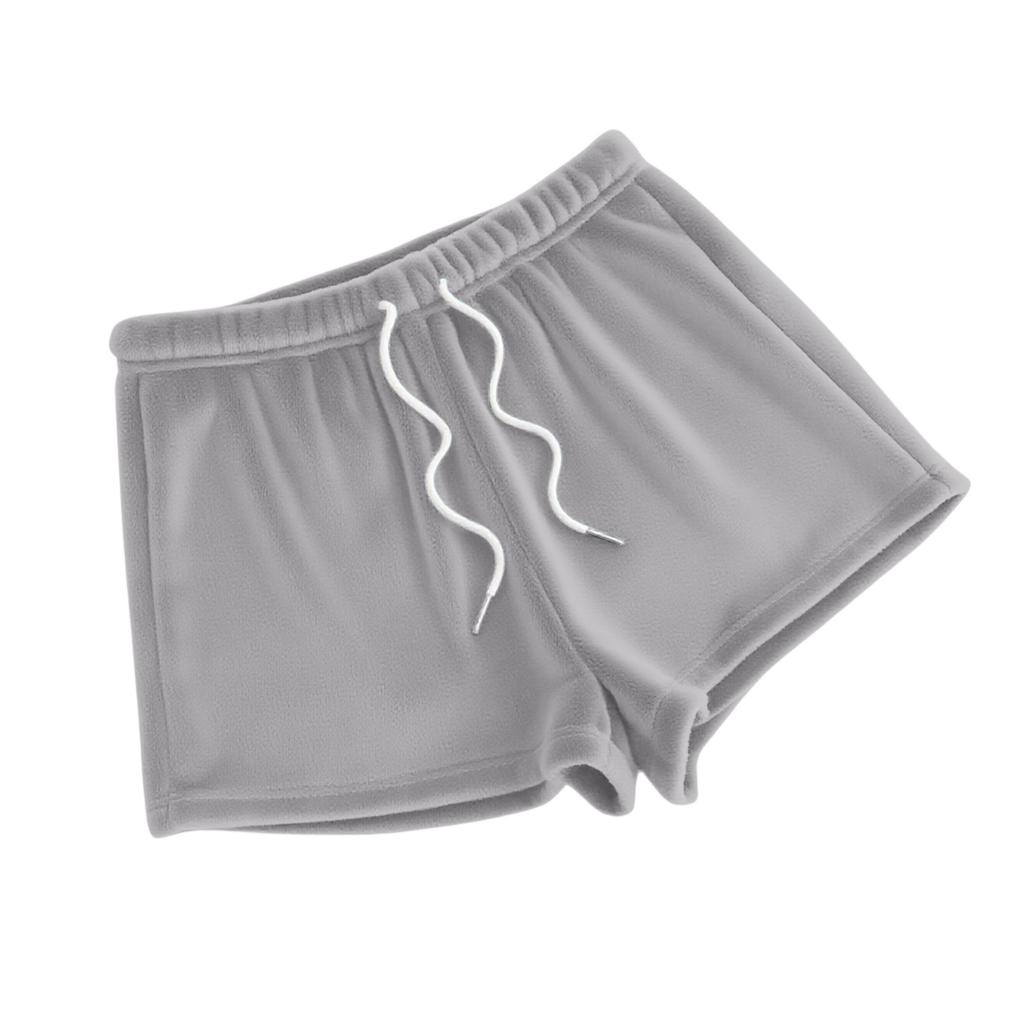 Women's Fashionable Loose-Fit Pyjama Shorts Plain-Coloured Casual Trousers