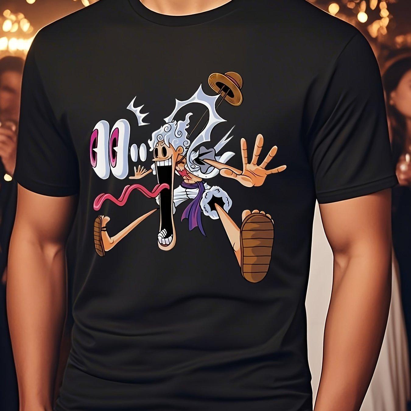 

ONE PIECE Nika Luffy Gear 5 Summer T-shirt Men Women Leisure Sports Fitness Loose and Comfortable Cotton Oversized Short Sleeves 4XL