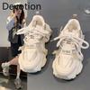 New Thick-soled Height-increasing, Versatile Casual Sports Shoes for Girls, Dad Shoes Devotion
