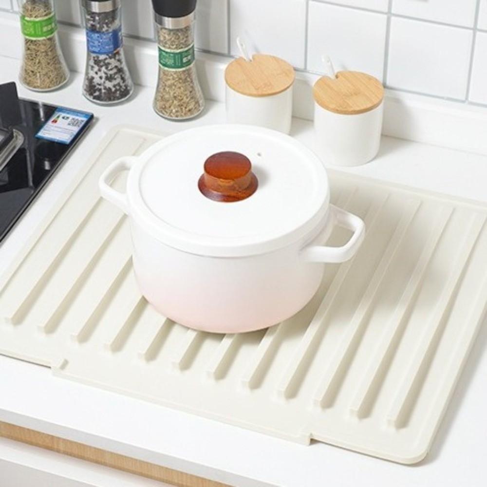 Heat-Resistant Kitchen Drain Mat Non-slip Kitchen Sink Mat Sink Drain Pad  Outdoor Cooking