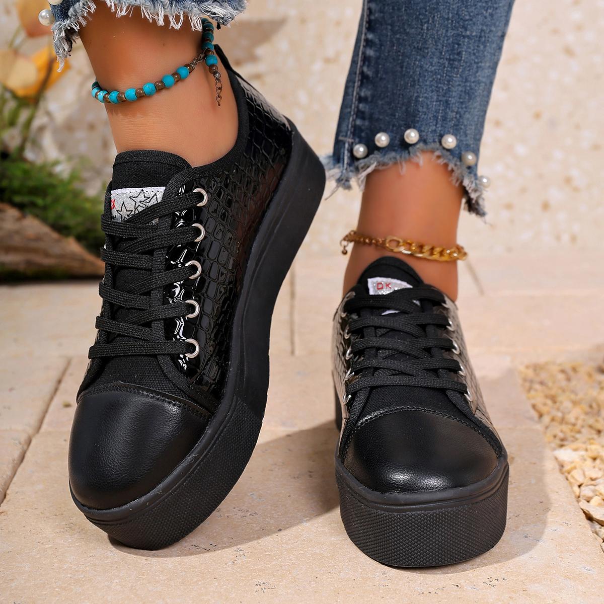 

Spring and Autumn Elegant Solid Color Round Head Sexy Lace Up Lightweight Casual Shoes Fashionable New Comfortable Women s Shoes 35