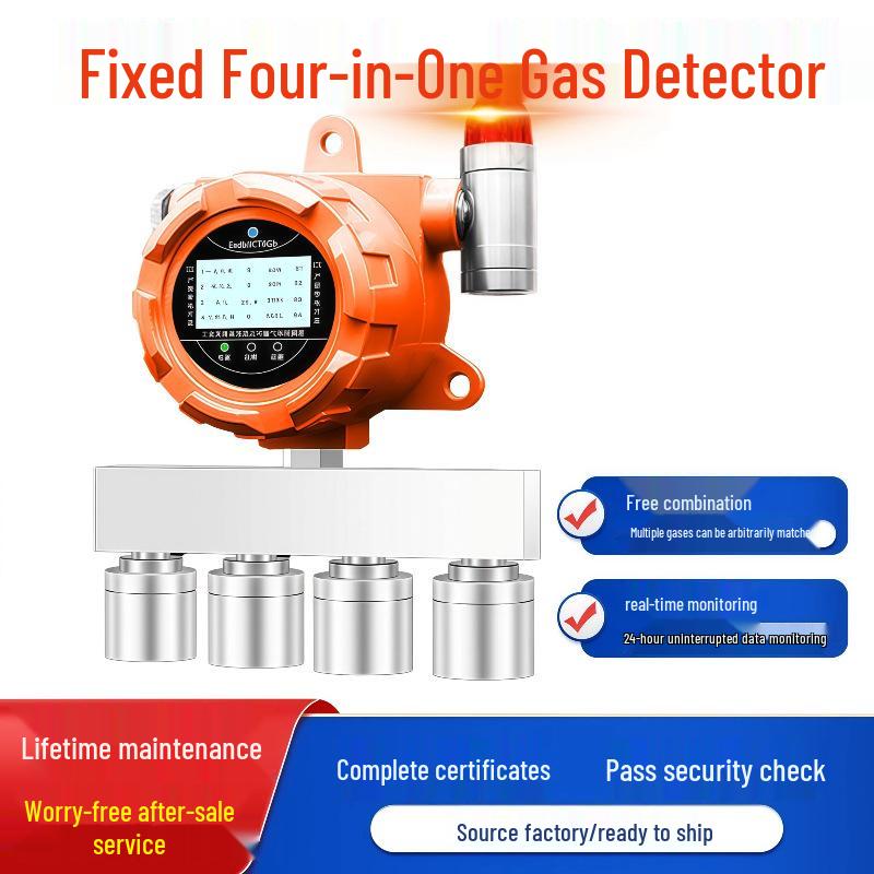 Explosion-Proof High-Temperature Flammable Gas Detector with Online Concentration Measurement Alarm Plug-in Indicator Light Combustible Detector