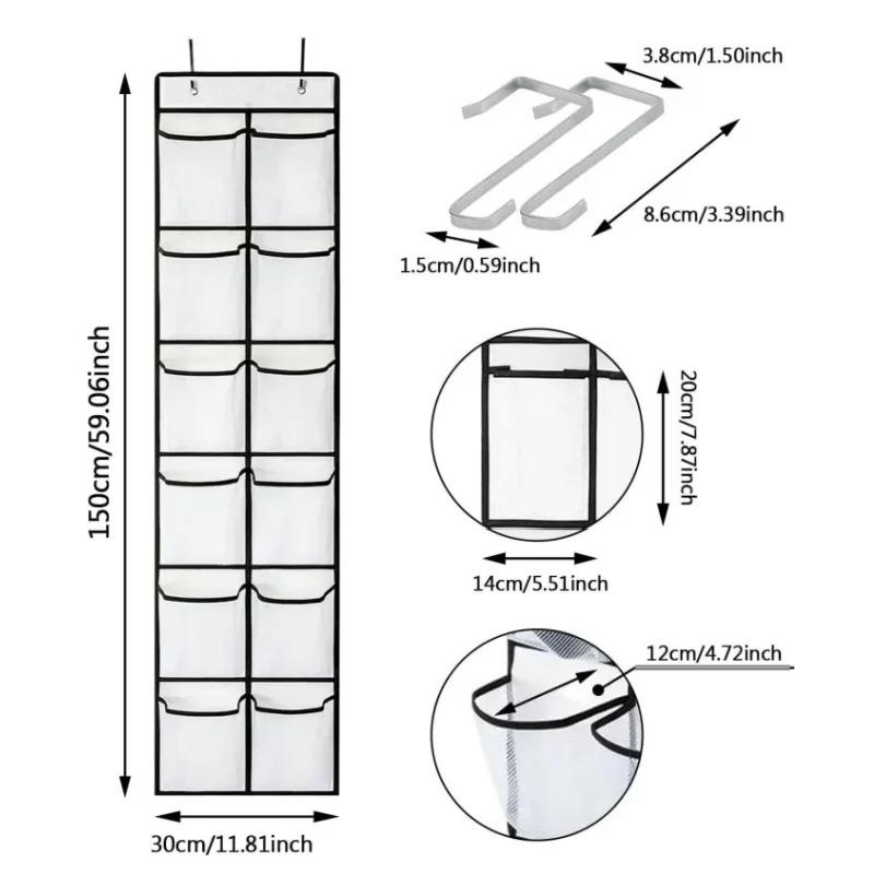 

Shoemaker Over The Door Shoe Rack with Large Mesh Pockets Hanging Shoe Organizer for Closet Hanging Shoe Rack Holder Hanger