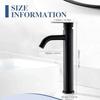 1 Set Bathroom Tap And 2 Water Pipe Matte Black Bathroom Mixer Tap Stylish Easy-To Install Bathroom Tap Home Replacement Faucet
