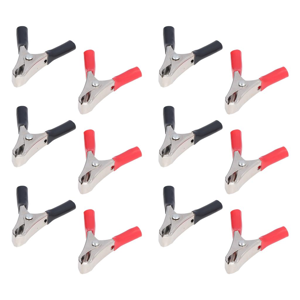 50 Sets Crocodile Clip Insulated Battery Cable Clamp 10A Tool Kit for Testing Equipment
