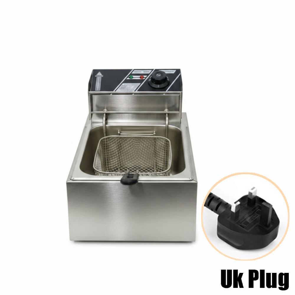 6L Electric Deep Fryer 1200W Automatic Power-off Stainless Steel Electric Fryer 2 - 3 People 3D Surround Heating Air Fryer