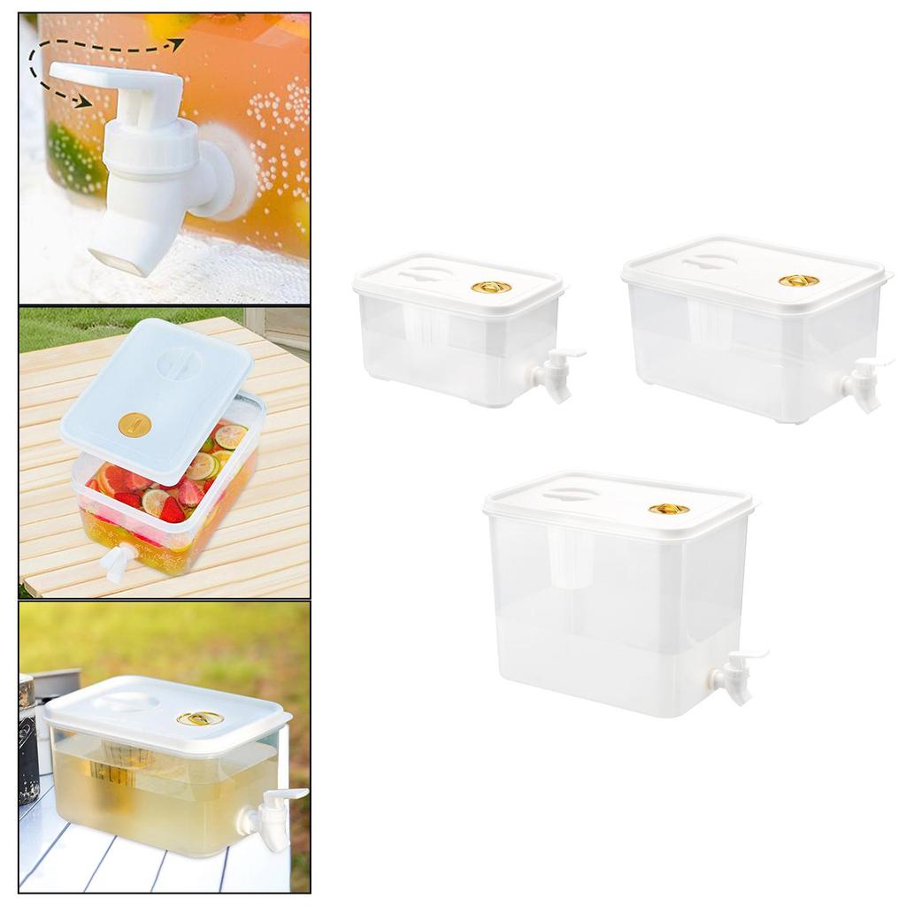 Cold Kettle with Faucet Drink Dispenser, Cold Drinks Juice Bucket, Tea Lemonade Jug Iced Beverage Dispenser for Household