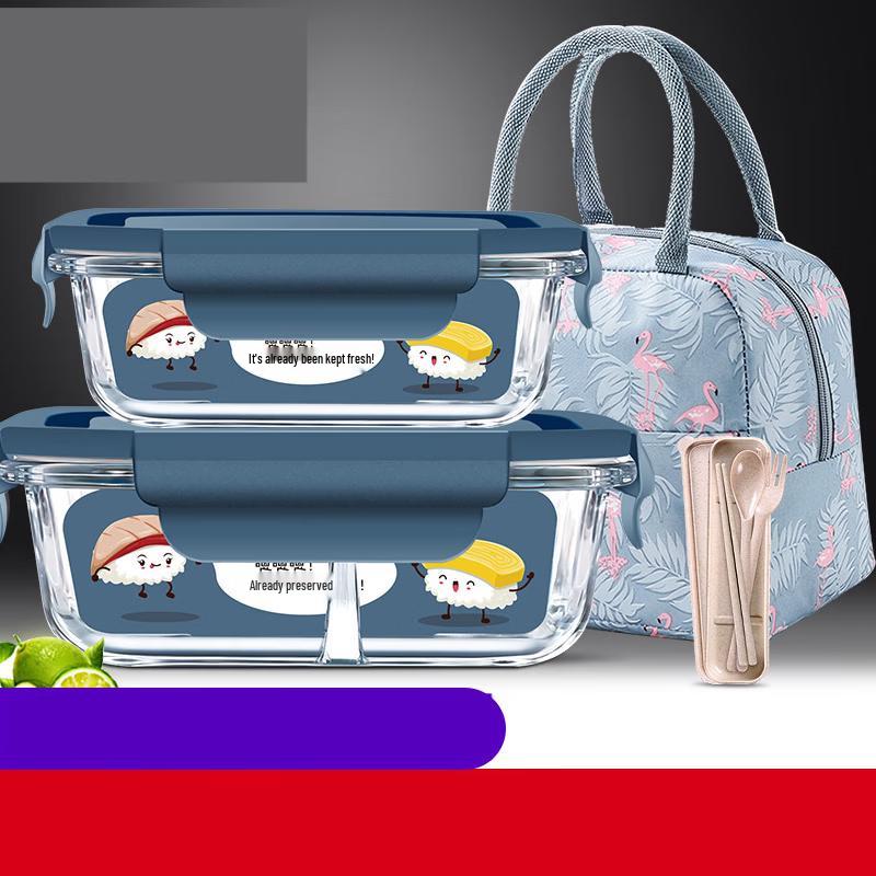 ZISIZ Round High Borosilicate Glass Lunch Box