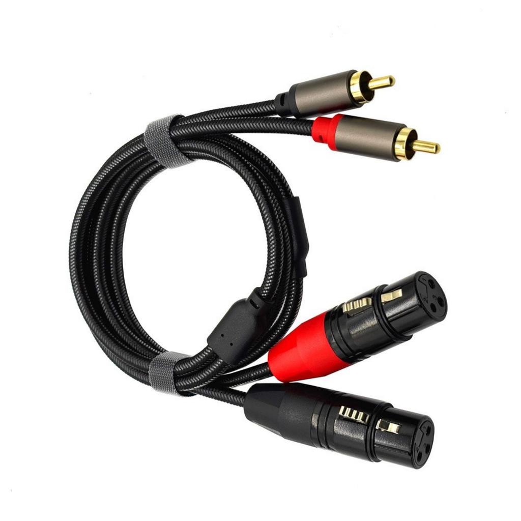 Universal 2RCA To 2XLR Female Balanced Audios Interconnects Cable For Amplifiers And Recording Devices