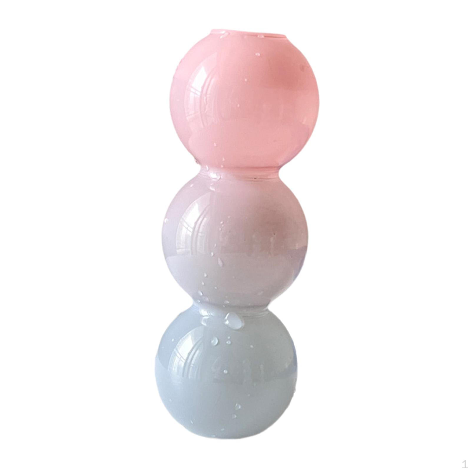 Contemporary Glass Vase for Modern Home Styling Pink Light Gray