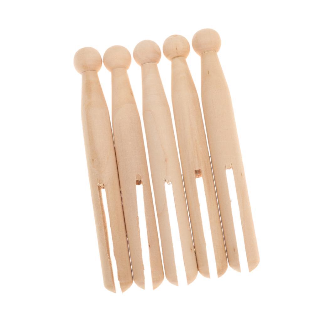 10 Stück Natürliche Holz-Wäscheklammern Holz Vintage Klammer Puppe Party Basteln