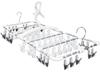 IKURASHI Hanger with Aluminum Alloy Frame and PC Clips Durable and and Swivel Corner Hanger for and Pants Includes 12 Spare Clips of Each In 3 for DIY