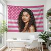 Zendaya Rosa Flagge Wandteppich Warm Luxuriös Heim Wanddekoration Auffälliger Druck für Schlafzimmer Wohnzimmer Ästhetische Dekoration
