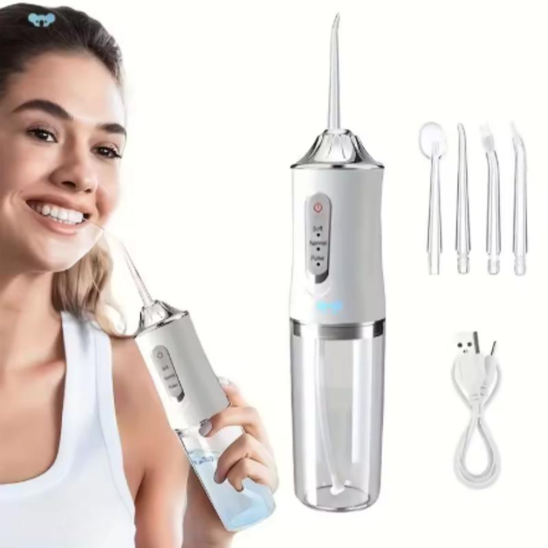 1/3pcs Mix Portable Water Flosser Oral Irrigator Cordless Waterproof Dental Jet Teeth Cleaner 4 Tips USB Rechargeable