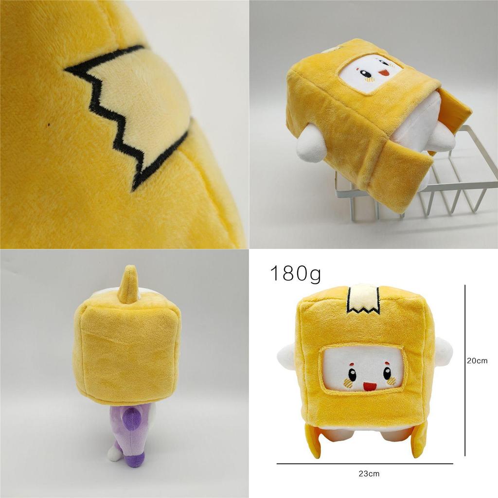 Adorable Lankybox Boxy Foxy Rocky Plush Soft Stuffed Toy Kids Game Figure Doll