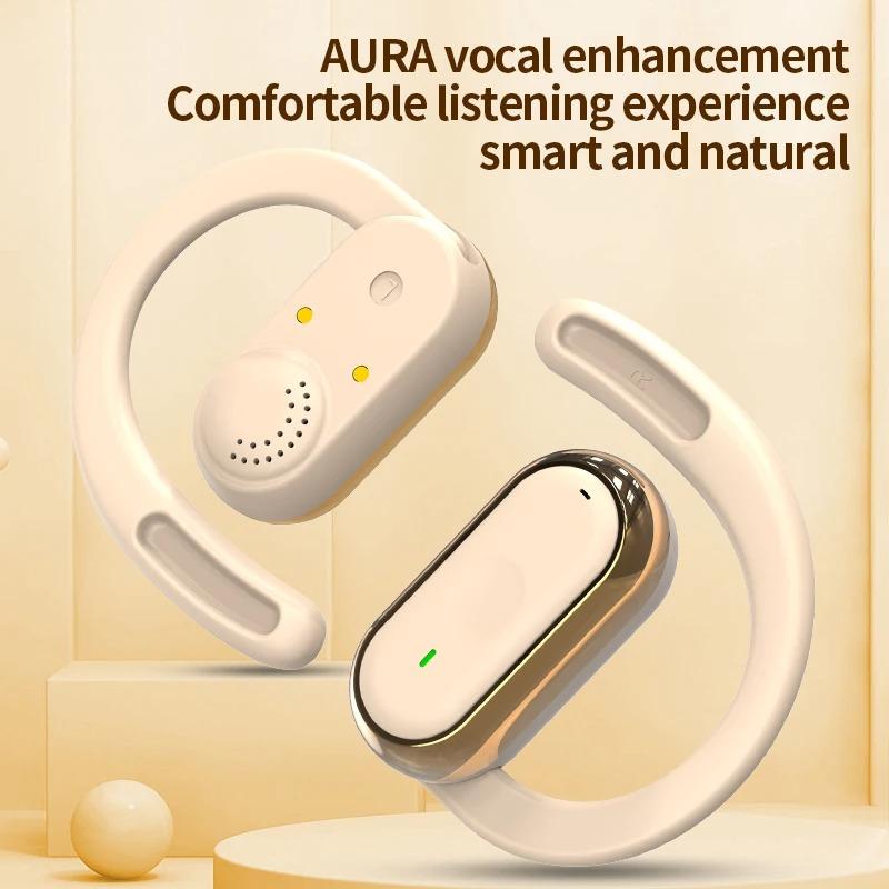 Wireless Bluetooth 5.4 Headphones Ear Hook Earphones LED Display Waterproof Headsets HiFi Stereo Noise Reduction Earbuds